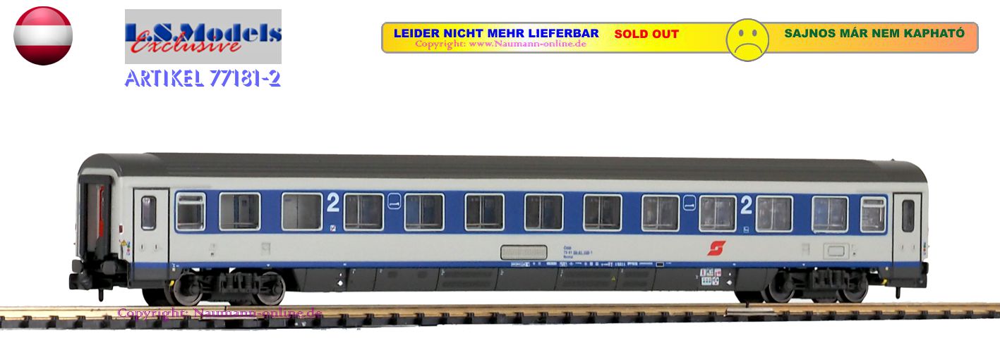 特価商品L.S.Models 77150 OBB（オーストリア鉄道）　Bcmz　簡易寝台車2両セット　EN、Nightjet 外国車輌